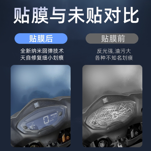 豪爵afr125专用仪表膜钢化膜防雨仪表盘贴膜配件大全改装件保护膜 - 图1