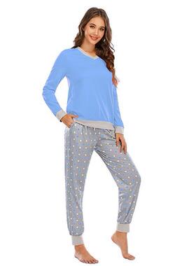 Pajamas set Sleepwear Women pyjamas ladies Loose tops+pants