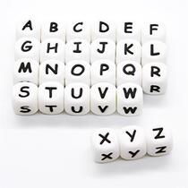 Cute-Idea 10pcs 12MM Silicone Letters Beads Baby Teething DI