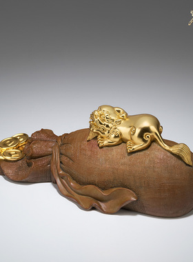 速发》全铜摆件《貔貅钱袋 家居饰品 客工艺品 铜厅 礼品摆件