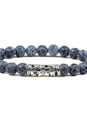 Black Lava Tiger Eye Weathered Stone Bracelets Bangles