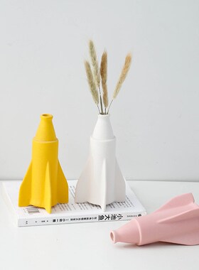 速发创意迷你小火饰简瓶家居花约客厅儿童房桌面酒柜一飞冲天装箭