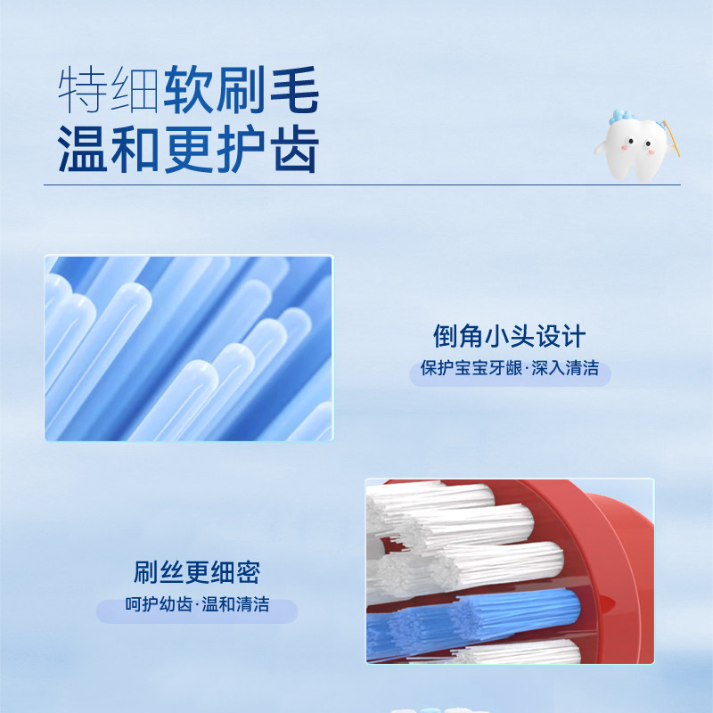 适配博朗欧乐B儿童电动牙刷头OralB软毛D12/D10软毛通用替换oleb - 图0