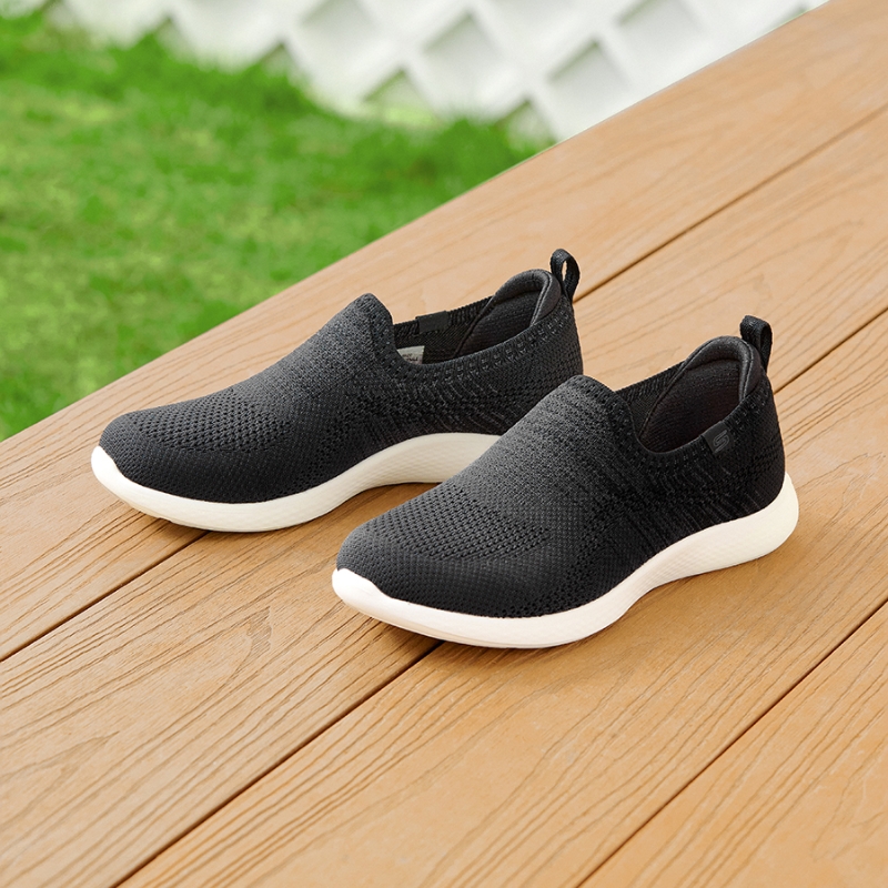 Skechers斯凯奇新款女一脚蹬简约休闲运动鞋舒适透气健步鞋104486 - 图2