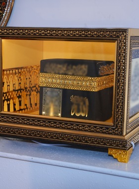 跨境玻璃摆件异域东南亚阿拉伯工艺品经典建筑带灯风格礼品居家