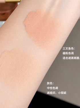 双头遮瑕笔膏持妆滋润服帖遮盖黑眼圈泪沟精准修饰三文鱼色遮瑕膏