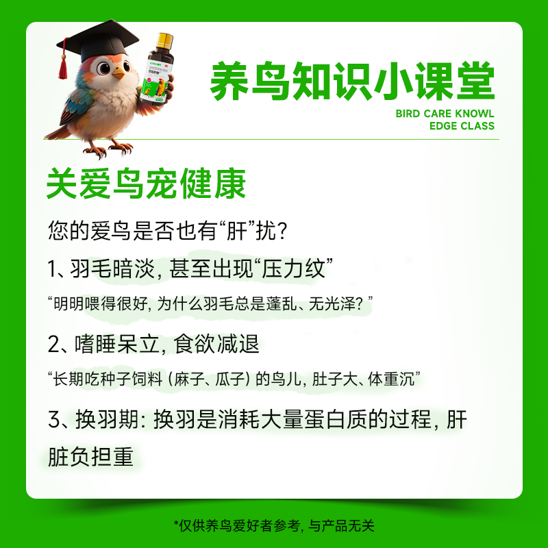 Bird Parrot Liver Essence Detoxification Nourishing Liver and Liver Protective Nutritional Solution