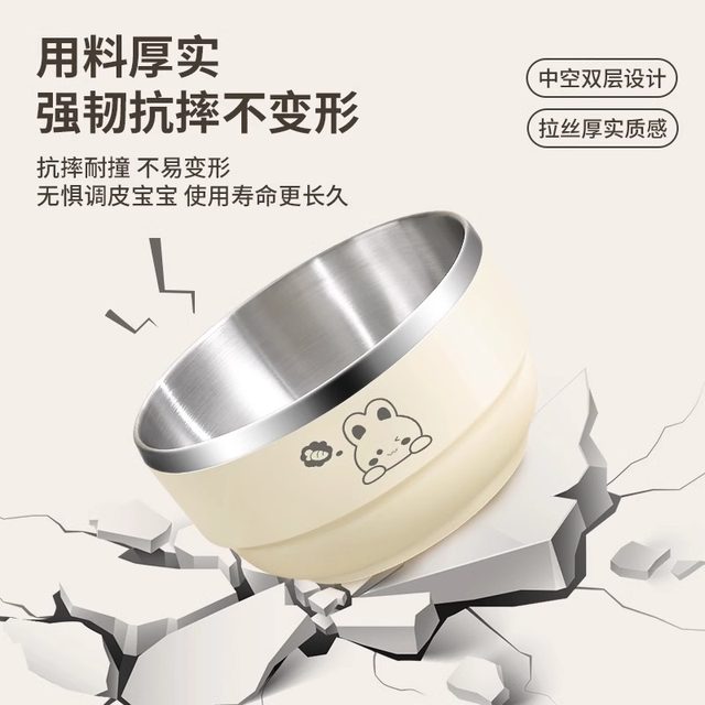 Thickened double-layer thermally insulated stainless steel bowl