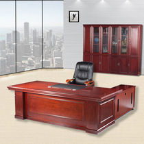 Game Office Furniture Paint Boss Table Large Class Bench Big Board Table Manager Table Sticker Solid Wood Leather 1 8 Long * 9 0