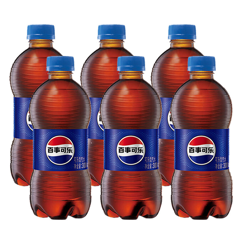 百事可乐原味碳酸汽水300mL*24瓶 小瓶装饮料饮品小可乐饮品,淘宝优惠券,粉丝福利购,淘宝优惠卷