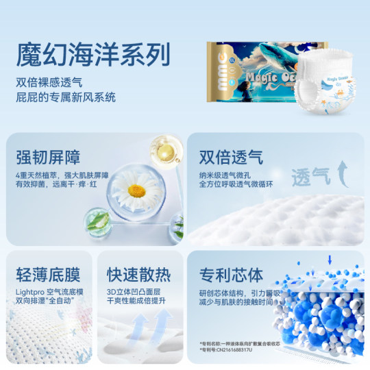 Momo Orange Luxury Diapers Anti Red Butt Allergy