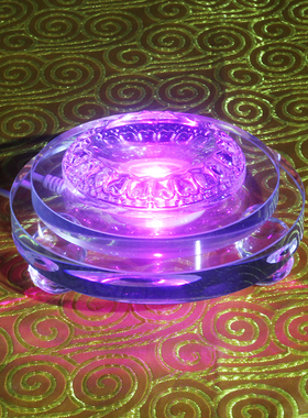 凹面水晶球底座发光桌面摆放