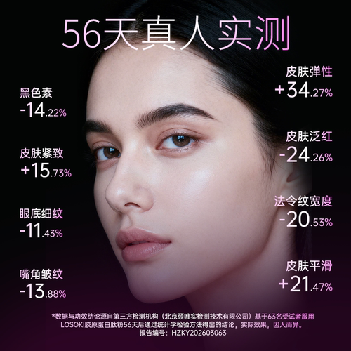 3桶装-losoki胶原蛋白肽乐斯可燕窝肽粉燕窝酸眼纹垮脸原装进口 - 图0