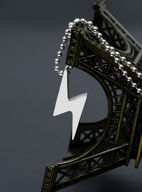 2023新款钛钢闪电项链ins风潮牌时尚个性吊坠 潮人男女嘻哈配饰品