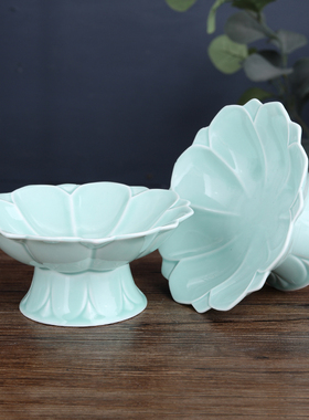 极速陶瓷供佛香j炉家用供奉观音莲花供水杯佛堂佛前供果盘花瓶佛