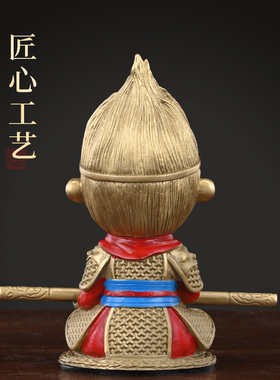 新品黄铜孙悟空斗战胜q佛摆件齐天大圣美猴王十二生肖猴客厅桌面