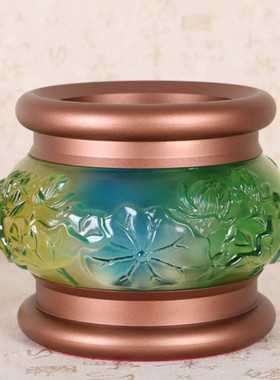 极速台湾铜琉璃佛具套装供佛用品A供水杯香炉供佛灯供果盘供佛佛