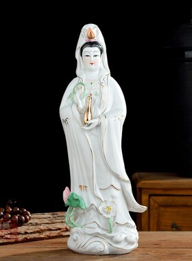 极速南海观音菩萨站观音渡海观音佛像供奉观世音菩萨W桌面摆件人