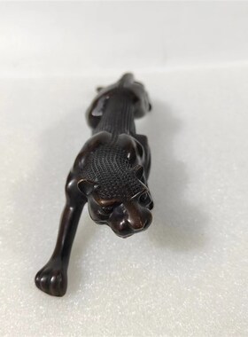 新品纯铜金钱豹桌面摆件豹子财源滚滚家居办公室T车载装饰工艺品