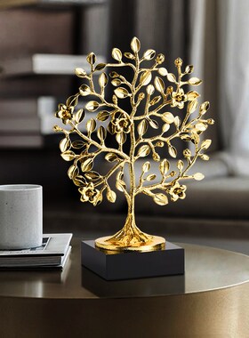 速发创意电视柜装饰摆件酒装高档招财客厅轻柜办公室发财树奢饰品