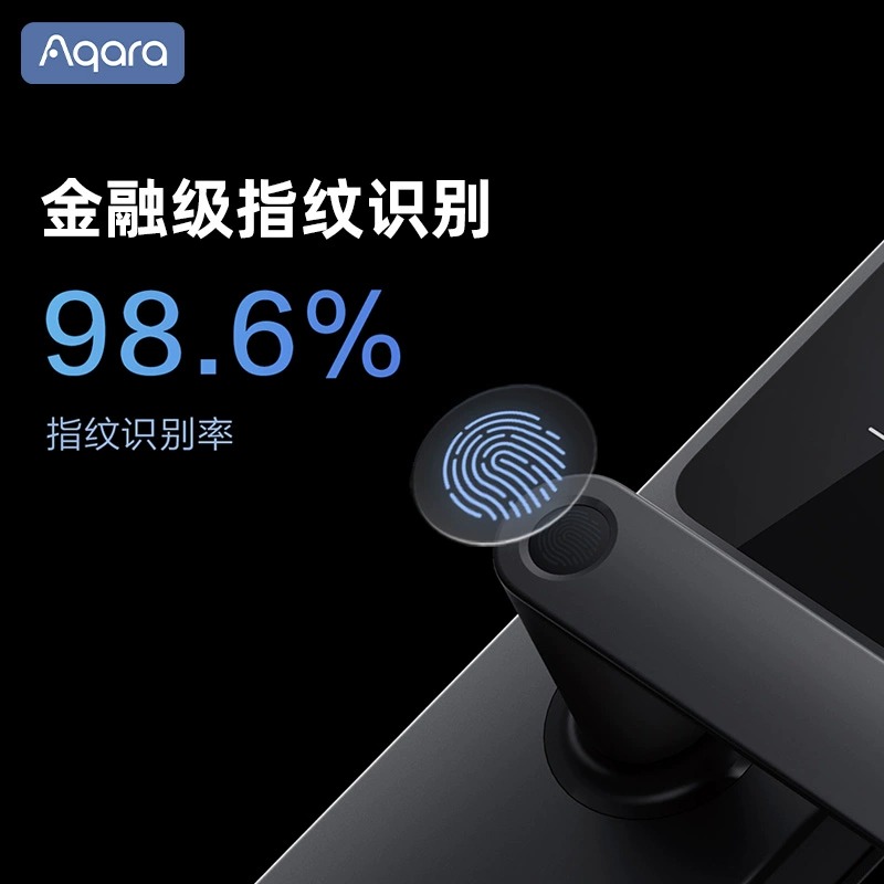 绿米Aqara智能门锁A100 Pro蓝牙Apple家庭钥匙HomeKit智能指纹锁 - 图1