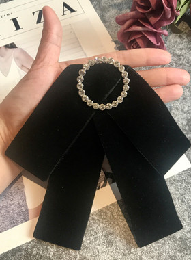 蝴蝶结衣服配饰丝绒胸针