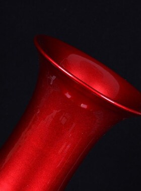陶瓷花瓶金丝牡丹红色大号赏瓶现代时尚创意家饰品客厅摆件可装水