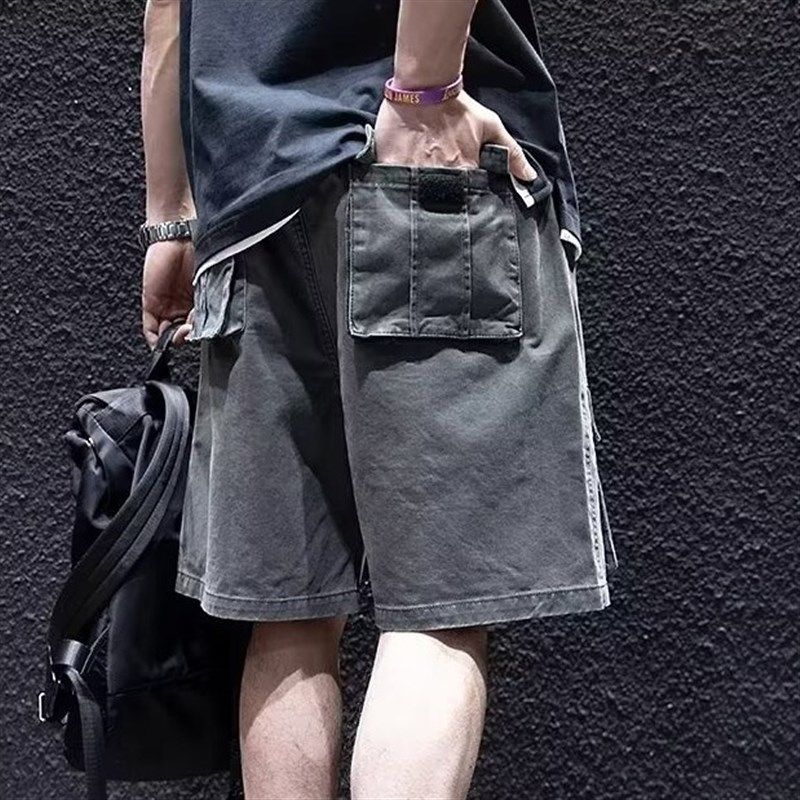 大码300斤重磅工装短裤男夏季宽松潮牌五分裤男生多口袋休闲中裤,淘宝优惠券,粉丝福利购,淘宝优惠卷