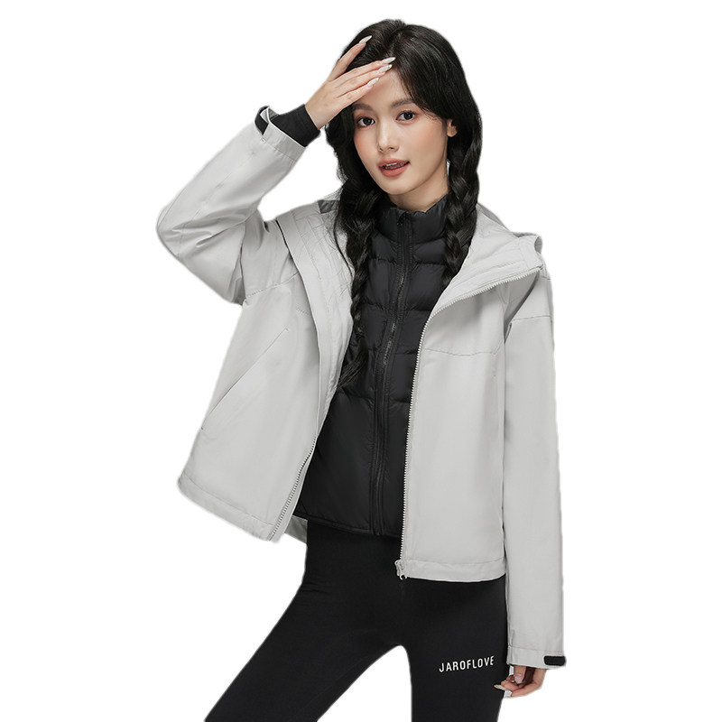 鸭鸭羽绒服男女同款户外可拆卸三合一登山衣服防水防风短款外套,淘宝优惠券,粉丝福利购,淘宝优惠卷