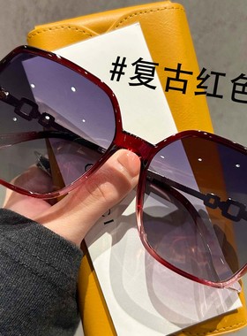 渐变紫粉色偏光墨镜女款2025新款