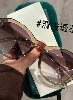复古椭圆猫眼墨镜女款2024新款高级感近视显白茶色偏光大框太阳镜