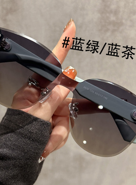 无边框茶色墨镜女款2025新款