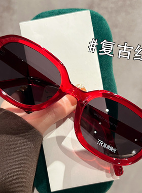 奶茶色墨镜女款2024新款高级感大框适合方圆脸防紫外线偏光太阳镜