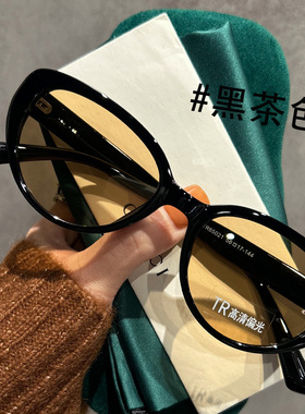 TR90超轻显白奶茶猫眼墨镜女款