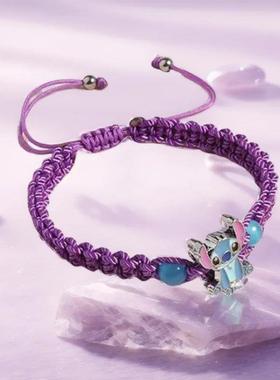 New Lilo and Stitch Bracelets Braided Rope Creative Couple B