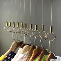 Clothing Store Hooks Gold Wire Rings Hanging Clothes Rings Hanging Shop Supplies Hanging clothes hanger Show racks