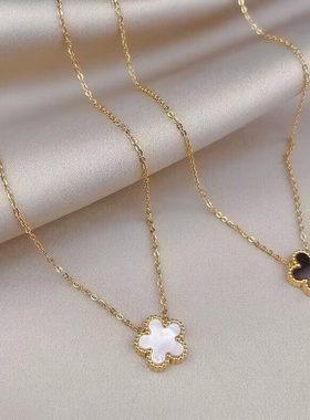 钛钢不褪色森系五叶草项链