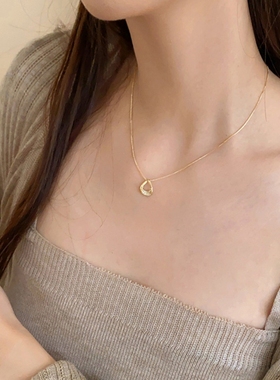 钛钢不褪色不规则水滴项链