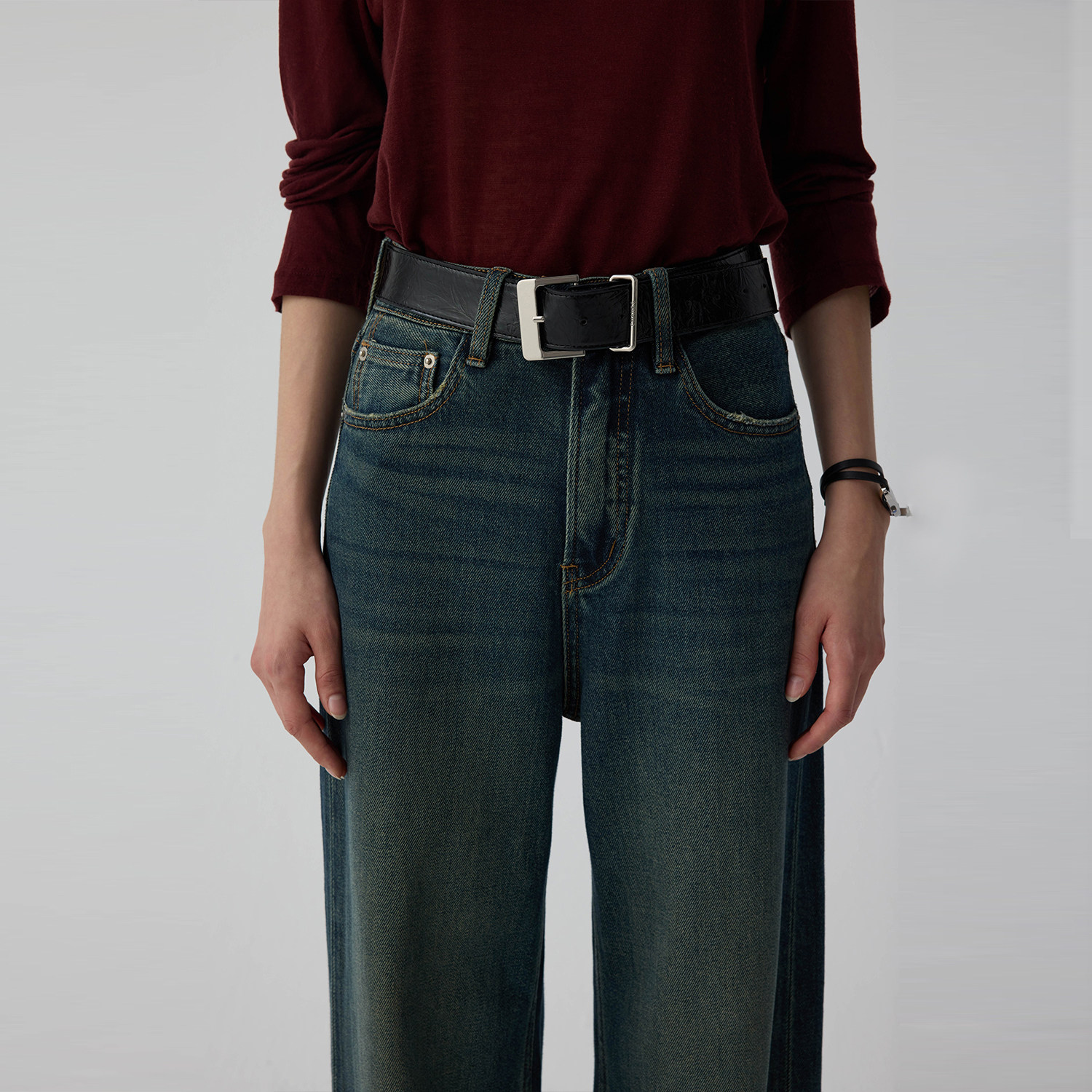 【镇店神裤】ZONA春季新款牛仔裤女宽松显瘦阔腿裤拖地裤 88301