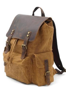 Waterproof wax printed canvas men