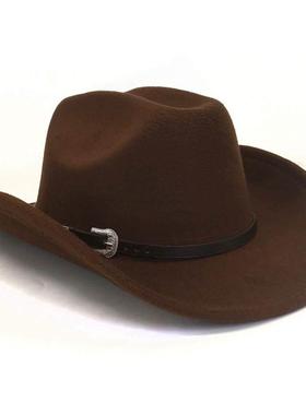 Men Women Western Cowboy Fedora Jazz hat 西部牛仔毛呢礼帽