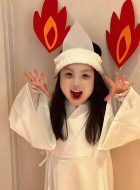 万圣节儿童cos搞怪贞子服