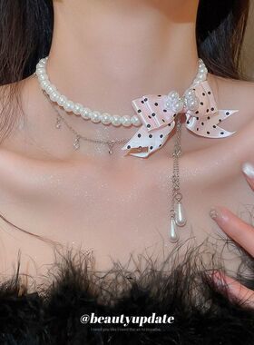 优雅蝴蝶结时尚链轻甜美奢小众