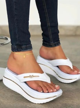 极速Sanbdals Women Summer 2021 Fashion Flip Flops Outdoor Ca