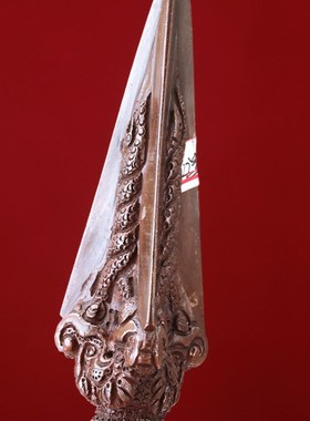 极速藏式金刚三面红色普巴u金刚杵黄降魔纯铜手工橛复古民族风家