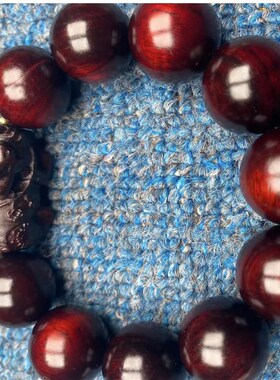 新品新品推荐高密高油紫檀貔貅手串小孔沉水小P叶紫檀佛珠念珠男