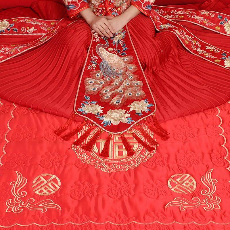 极速坐新娘坐福垫喜被子结婚NSB用婚房百床P上垫刺绣加大福被陪嫁,淘宝优惠券,粉丝福利购,淘宝优惠卷
