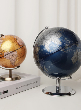 极速北欧轻奢旋转地球仪摆件酒z柜办公室桌面书房玄关客厅家居软