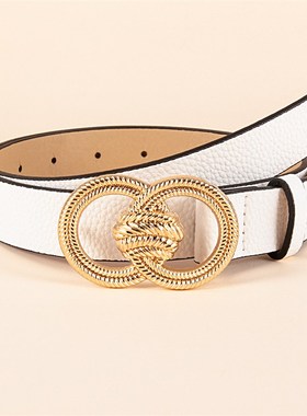 极速Newb Double Loop Snakeskin Women Belt Leather Luxury Ski