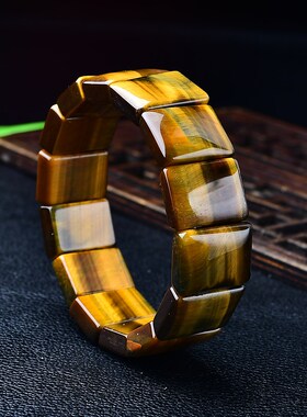 新品天然虎眼f石手排虎睛石木变石原石男女款手串手链饰品节日礼